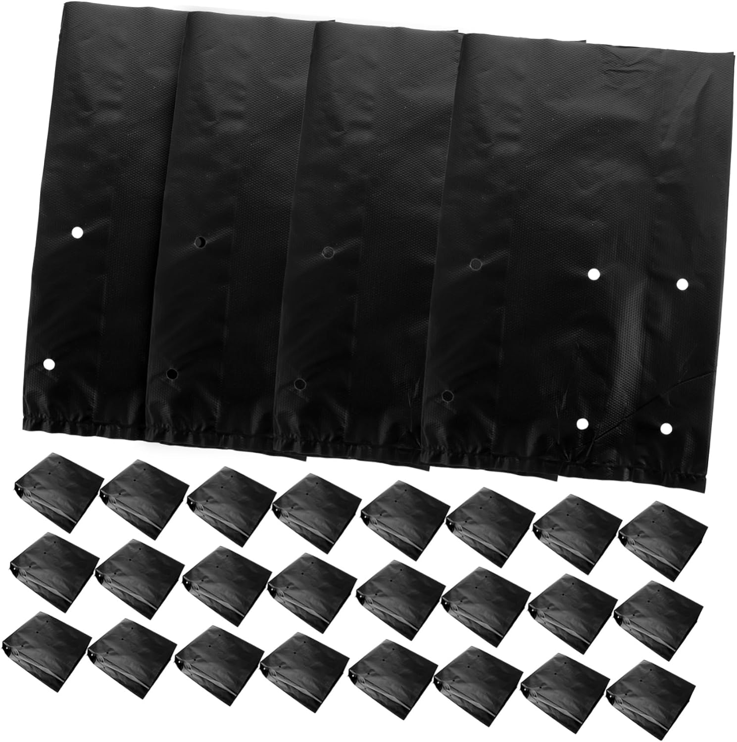 BESPORTBLE 100pcs Thicken Pe Planting Bags for Use Vegetable Planting Bonsai Grow Pouches for Potatoes Carrots Tomatoes and More Enhanced Aeration Water Drainage