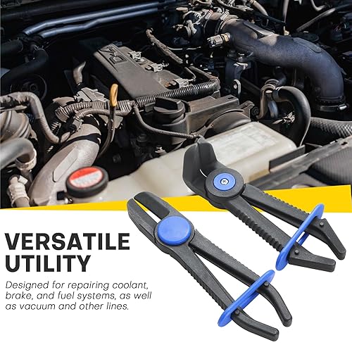 Miniatura 6 de Juego de 6 alicates de abrazadera de manguera, alicates rectos y de 90 ángulos para mangueras flexibles y de freno, líneas de combustible