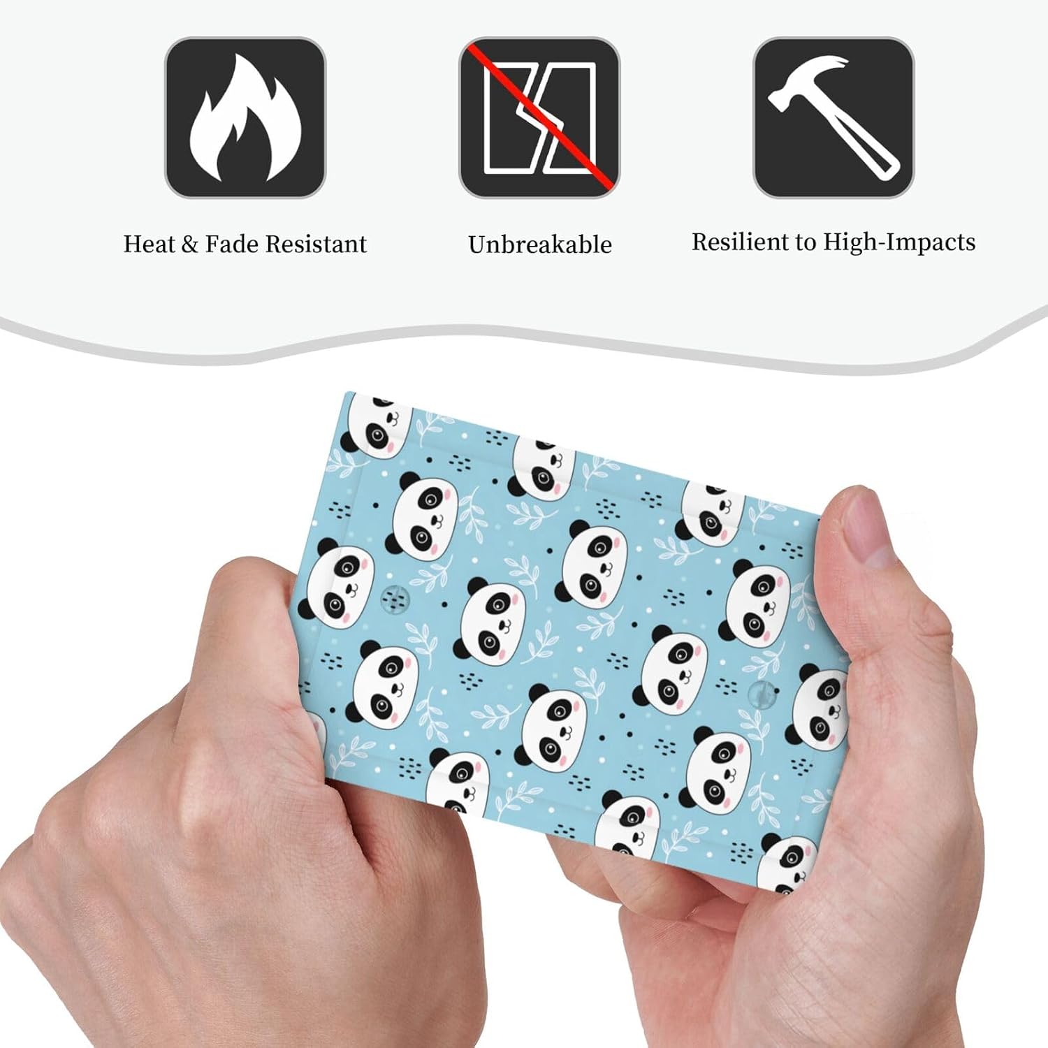 Light Switch Cover Cartoon Panda White Leaf Blue Decorative Switch Plates 1 Gang Blank No Device Outlet Covers Electrical Wall Plates for Bathroom Bedroom Decor