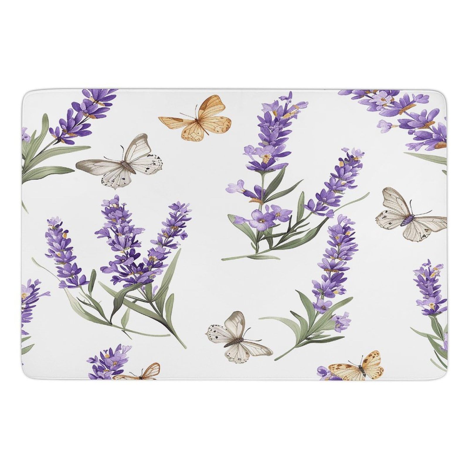 Tapis de salon imprimé fleurs en velours corail doux pour décoration de chambre à coucher