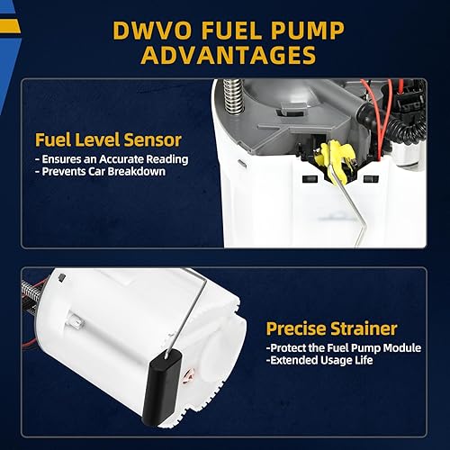 Miniatura 4 de DWVO Bomba de combustible compatible con Chevy Traverse y Buick Enclave 09-17, GMC Acadia 09-16, Acadia Limited 17, Saturn Outlook 09-10 V6 3.6L
