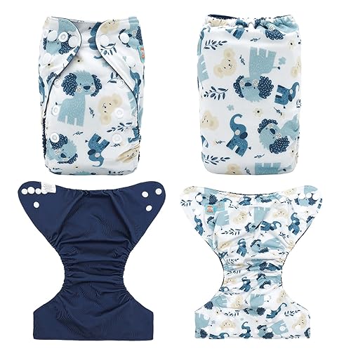 Miniatura 2 de ALVABABY Cubierta de pañal de tela para bebé recién nacido, pañal de natación, pañal de tela para bebés niñas y niños SCDC06