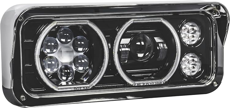 18in. x 11in. Universal Passengers Side LED Projector Semi-Truck Headlight - Model Number TLED-H103