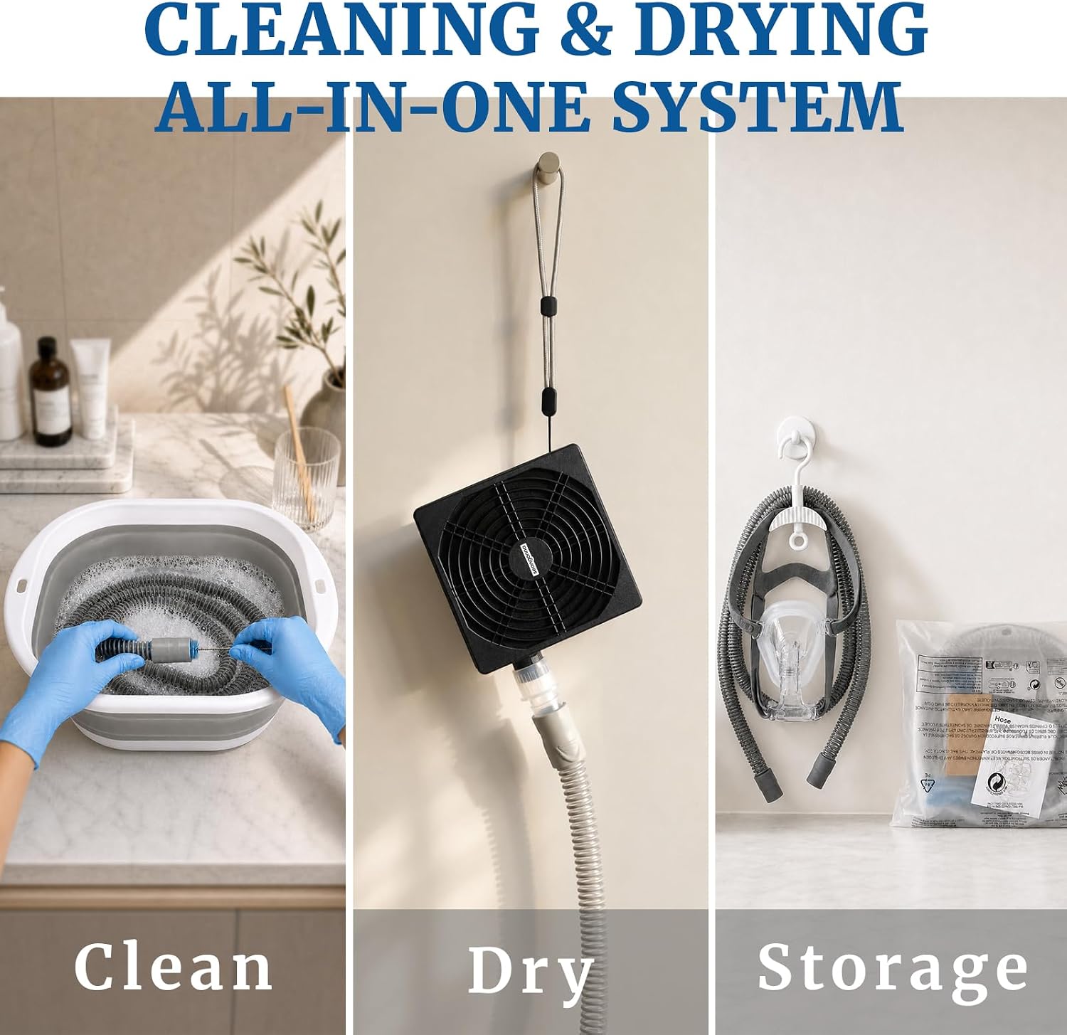 10 Packs CPAP Cleaning Kit with Hose Dryer, Cleaning Supplies for 22 Tubing image 3