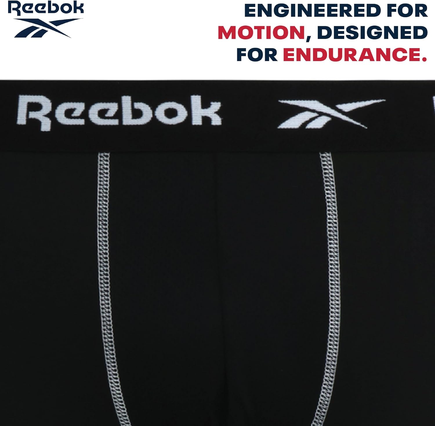 Reebok Mens Boxer Briefs - 6 Pack Athletic Stretch Moisture Wicking 6” Inseam Mens Underwear Boxer Briefs with Contour Pouch - Image 5