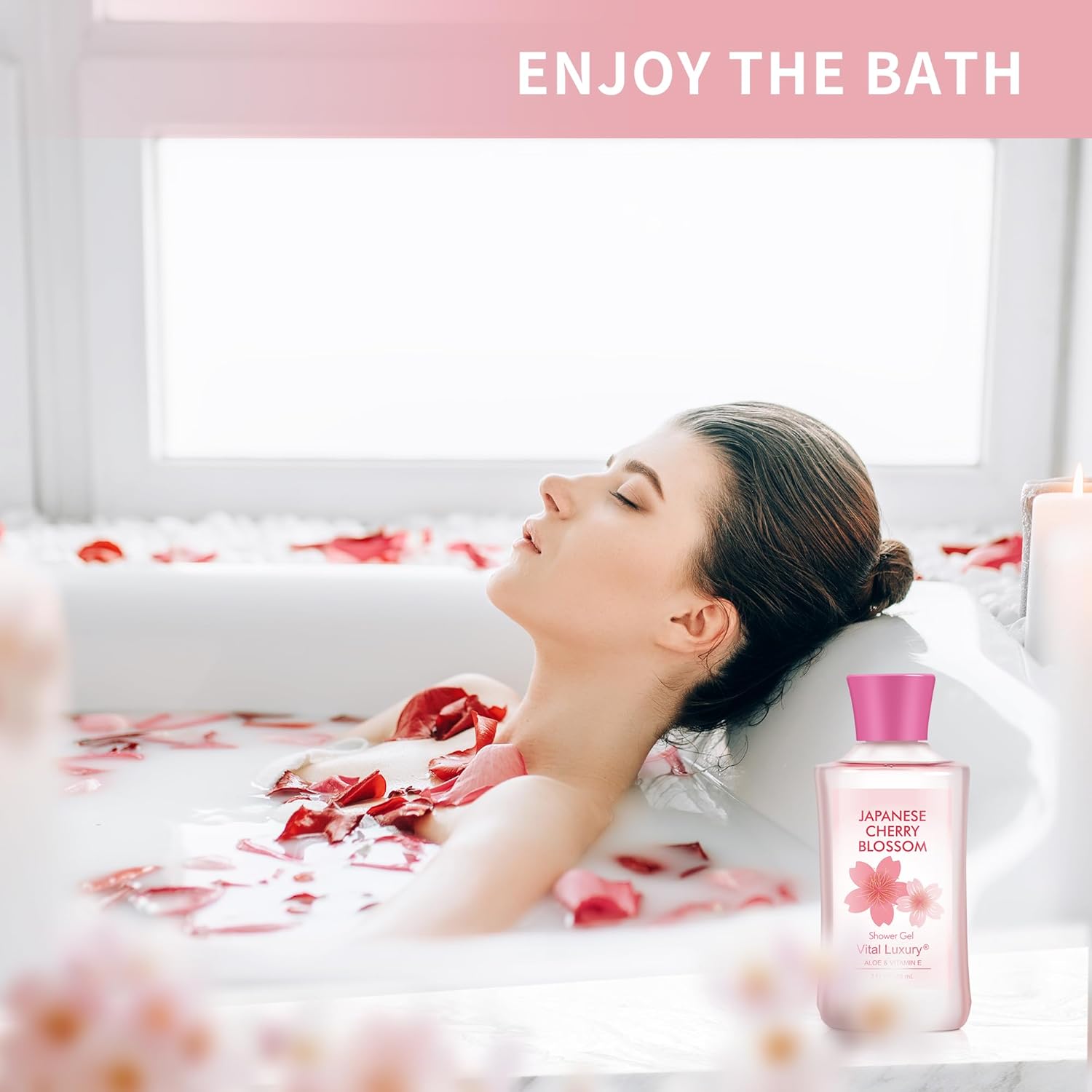 Bath and Body Travel Gift Set, 3pcs Travel Size Shower Gel Body Lotion Fragrance Mist Christmas Birthday Gift TSA-Friendly for On-the-Go Self-Care (3PCS, Japanese Cherry Blossom) - Image 5