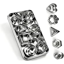 30 Pcs Mini Cookie Cutters Set with Storage Box, Stainless Steel Baking Molds for Cookies Shapes