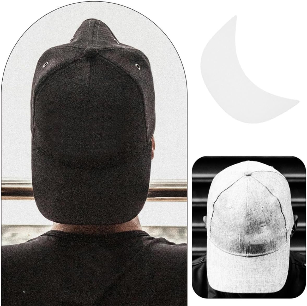 MAGICLULU 20pcs Plastic Baseball Cap Shaper Insert for Outdoor Use White | Wider Coverage, Sun Protection, Fashionable Styling, Hat Accessory for Brim Support and Display