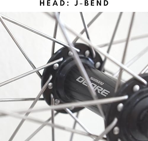 Miniatura 6 de Vincita 36 radios de acero inoxidable para bicicleta curva 14G J de 10.000 in a 11.575 in con pezones de latón para radios de rueda MTB, Ebike,