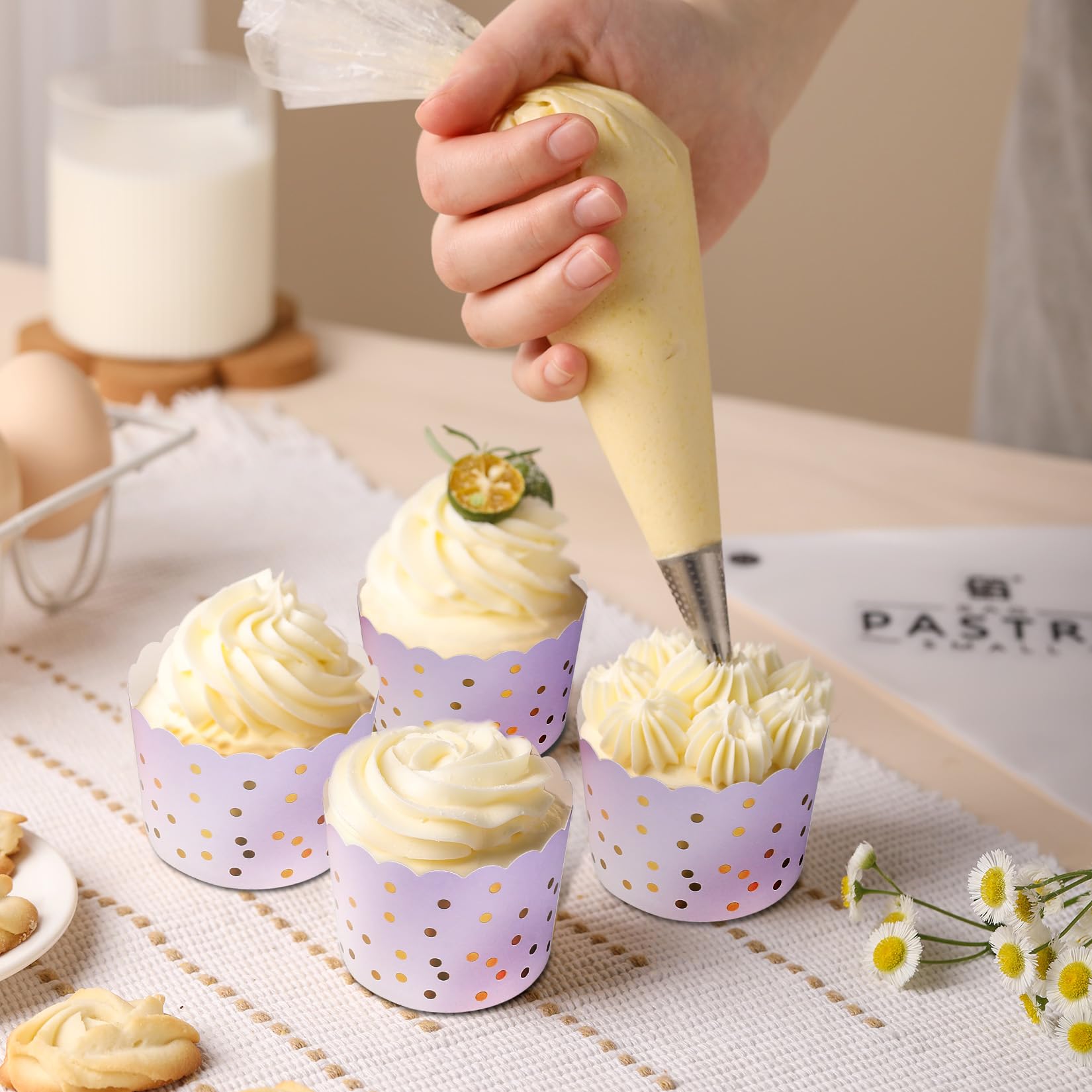 100 stuks cupcake vormpjes, muffin vormpjes, papieren