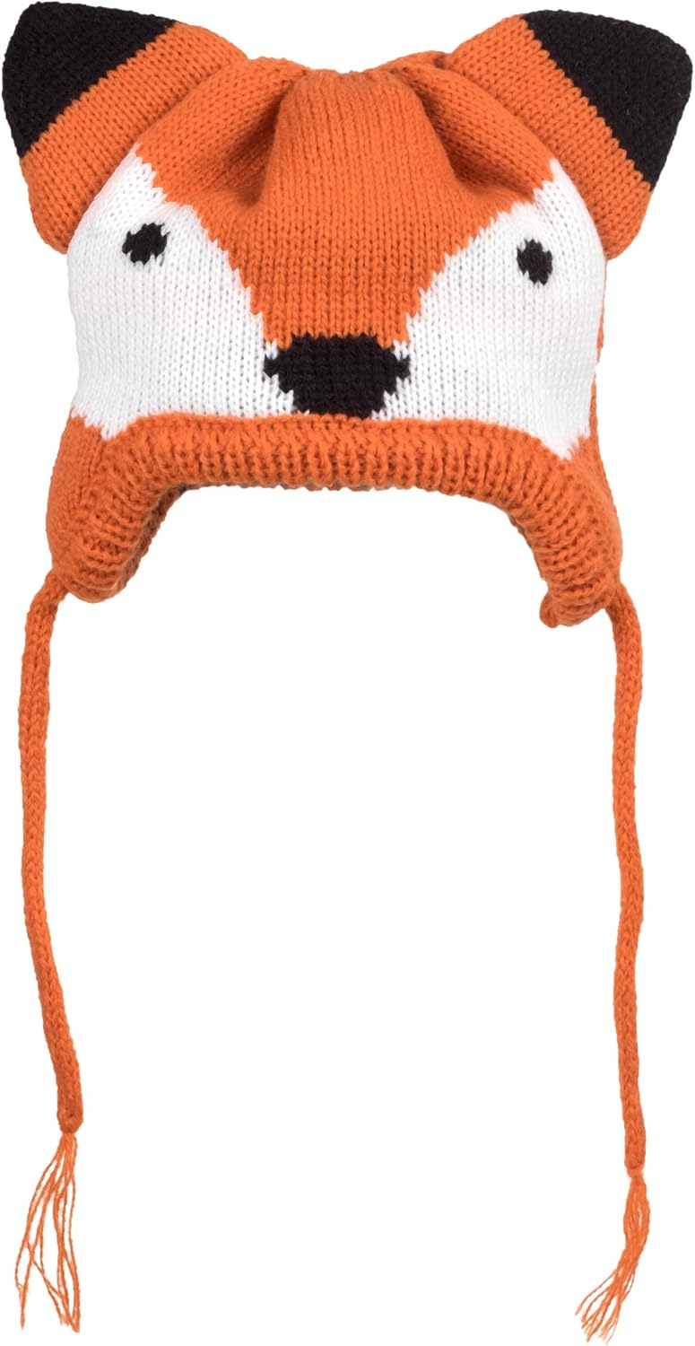 The Worthy Dog Fox Knit Hat, Warm Dog Beanie with Ear