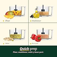 Vista 4 de Cuisinart Mini-Prep Plus Procesador de Alimentos, mini procesador de alimentos de 24 onzas para picar hierbas, verduras y queso duro, cuenco