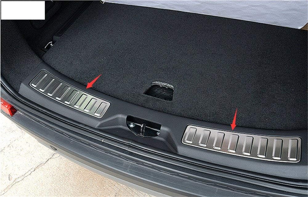 YIWANG 304 Stainless Steel Car Rear Inside Door Bumper Protector Sill Scuff Plate Trim 2Pcs for Land Rover Discovery Sport 2015-2019 Car Accessories (Brushed Stainless Steel)