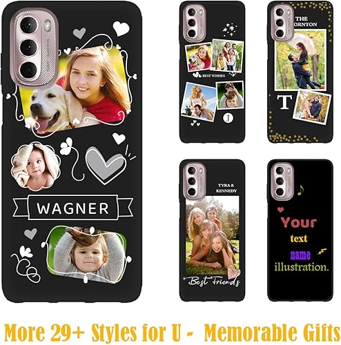 Vista 134 de Funda personalizada para Motorola Moto G Stylus 2021 con nombre de foto, texto y foto, GStylus personalizado -21 funda suave y fina (negro) de 6.8