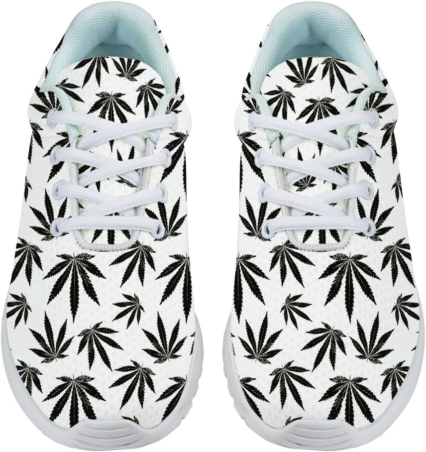Men Women Marijuana Sneakers Pot Leaf Weed Shoes Comfortable Running Walking Tennis Shoes