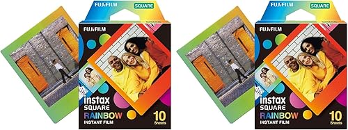 Miniatura 1 de Fujifilm Instax Square Rainbow Film - 10 exposiciones (paquete de 2)