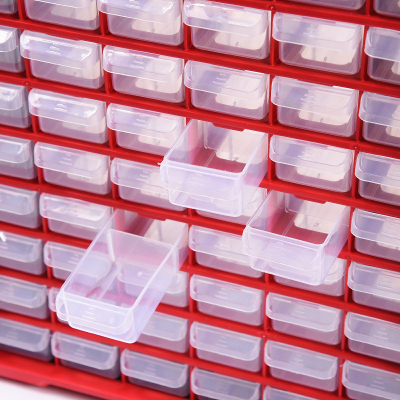 Contenitore Portaoggetti Organizer Viti con 60 Cassetti Trasparenti Scatola Componenti Elettronici Separati Armadietto con Scomparti per Officina Casa