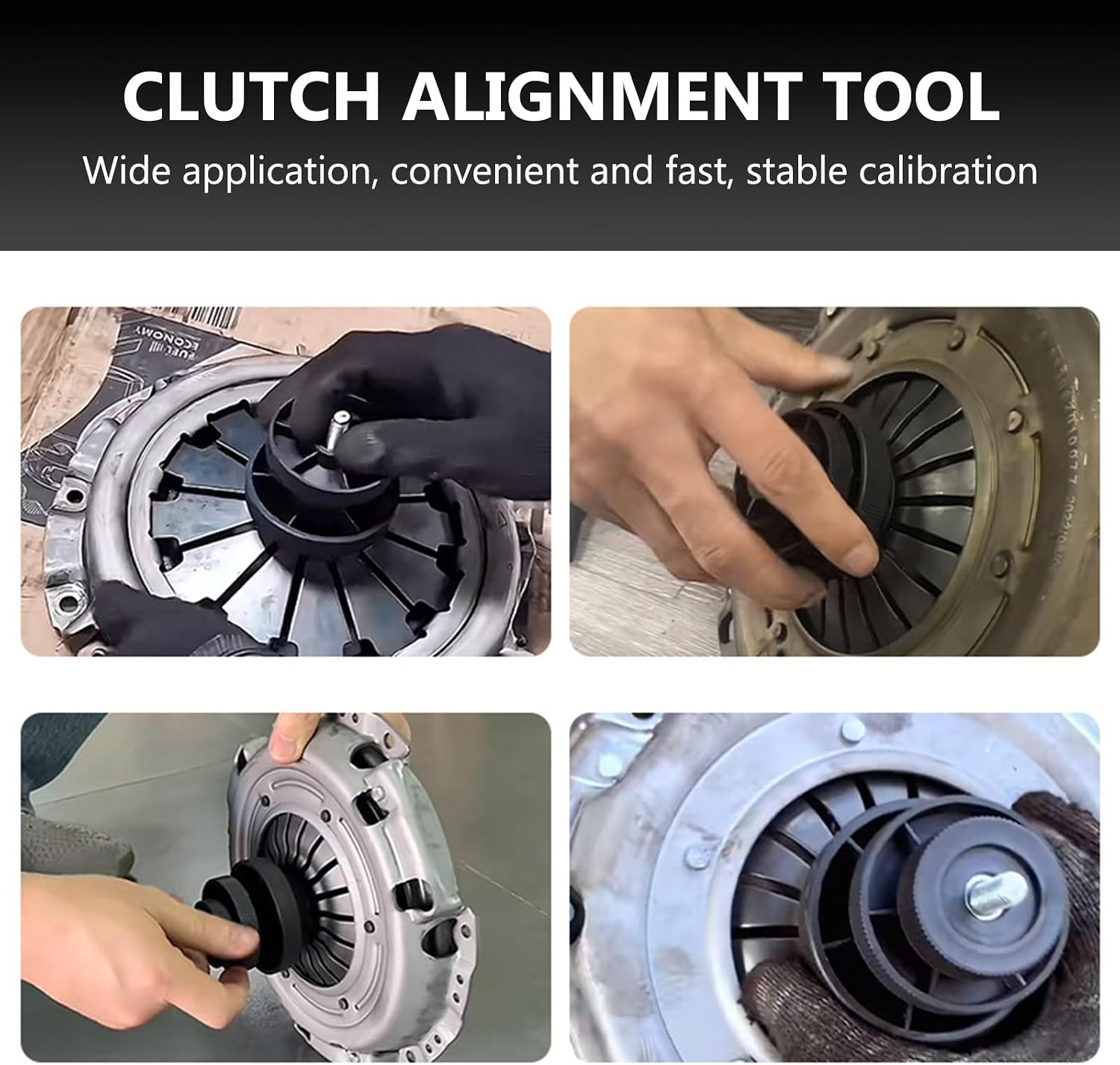 Professional Clutch Alignment Tool Kit - Universal Automotive Clutch Pilot Installer Removal Tool with Nylon Sleeves, Fits for Most Cars, Trucks & SUVs, Durable & Easy to Use (1, Black)