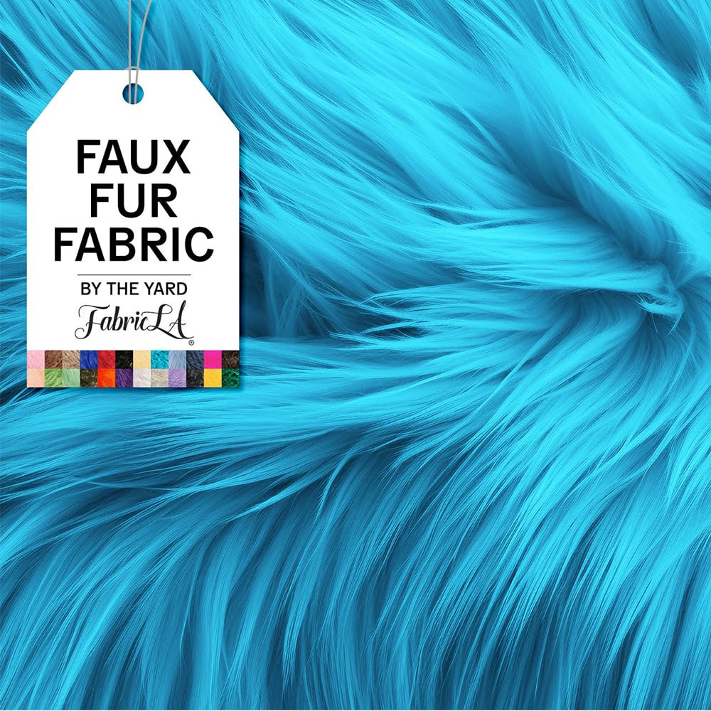 FabricLA Faux Fur Fabric by The Yard - Artificial Craft Fur - 36" X 60" Inch Wide - Fur Fabric for Craft Supply, DIY Furry Plush Projects, Sewing,