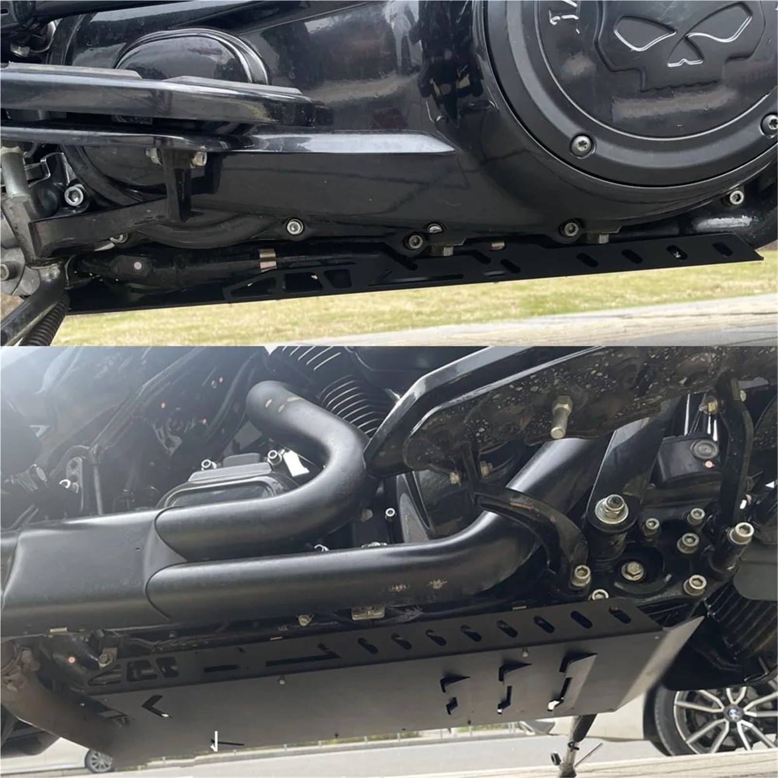 Per CVO Road Glide King Street 2014-2023 Piastra paramotore inferiore telaio base motore copertura motore Base del Motore