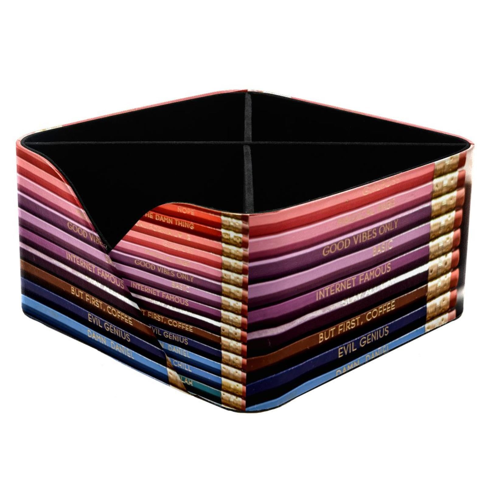 Organiseur de bureau à 4 compartiments et pot à crayons pour fournitures de maison