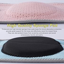HUEGLO Dance Knee Pads for Volleyball for Girls Knees Protective Soft Sponge Knee Pads for Avoid Floor Burns & Bruising,1Pair,Pink,X-Large