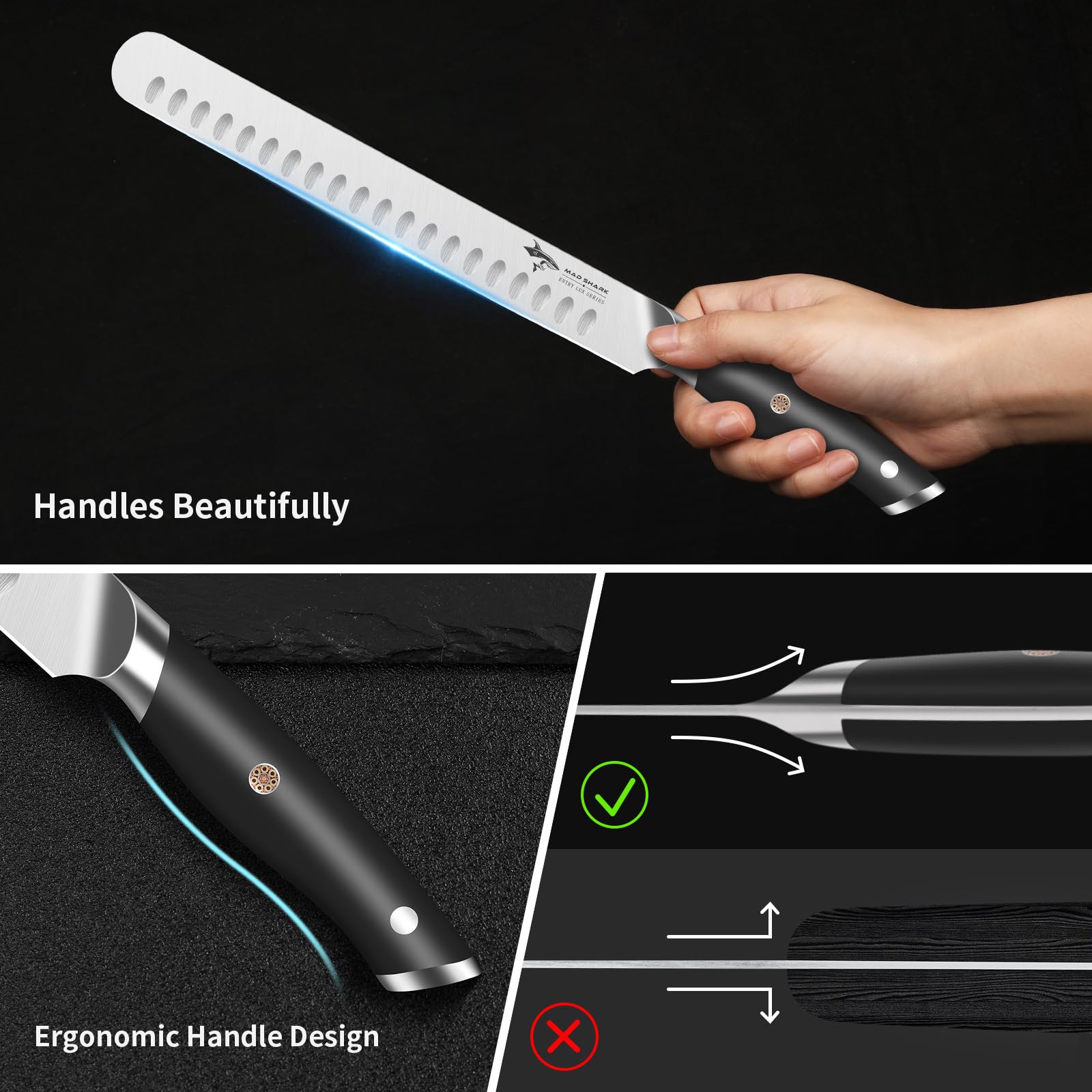 MAD SHARK Brisket Knife - Razor Sharp BBQ Knife -6 MAD SHARK Brisket Knife - Razor Sharp BBQ Knife -6