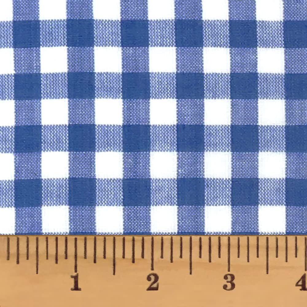 Cottage Blue 5 Mini Buffalo Plaid Cotton Homespun Fabric by JCS - Sold by The Yard