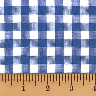 Cottage Blue 5 Mini Buffalo Plaid Cotton Homespun Fabric by JCS - Sold by The Yard