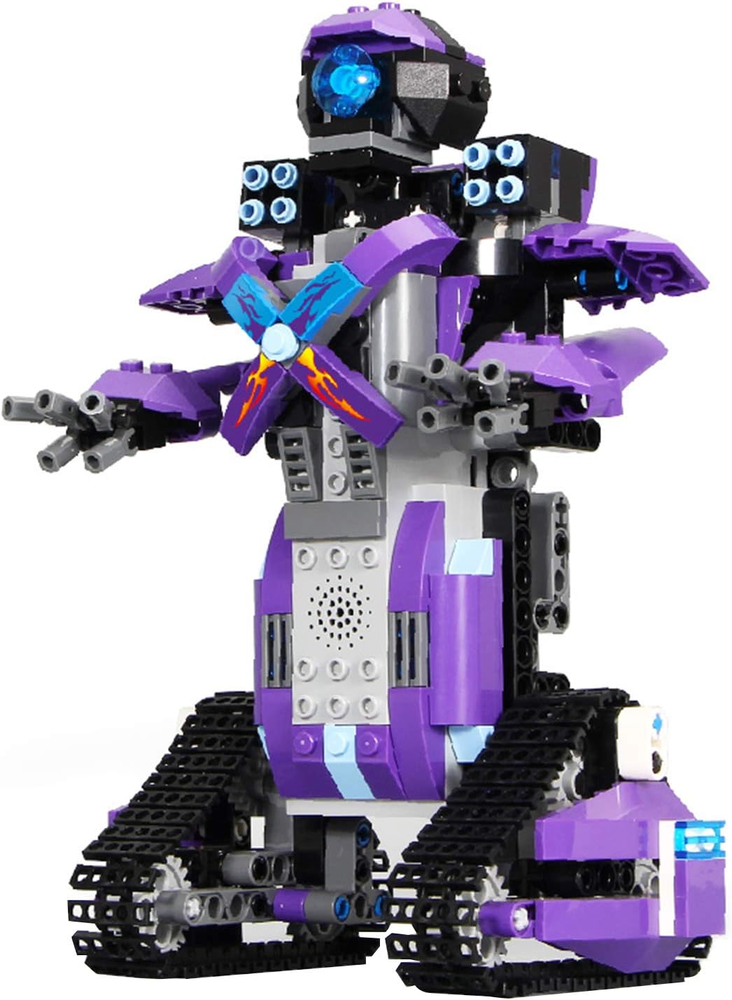 – Smart Robot DIY Kit Intelligent Programmable Building Block Toy Science Engineering Educational Learning STEM Remote and Smartphone APP Control Gravity Induction Path Mode Voice Control Function