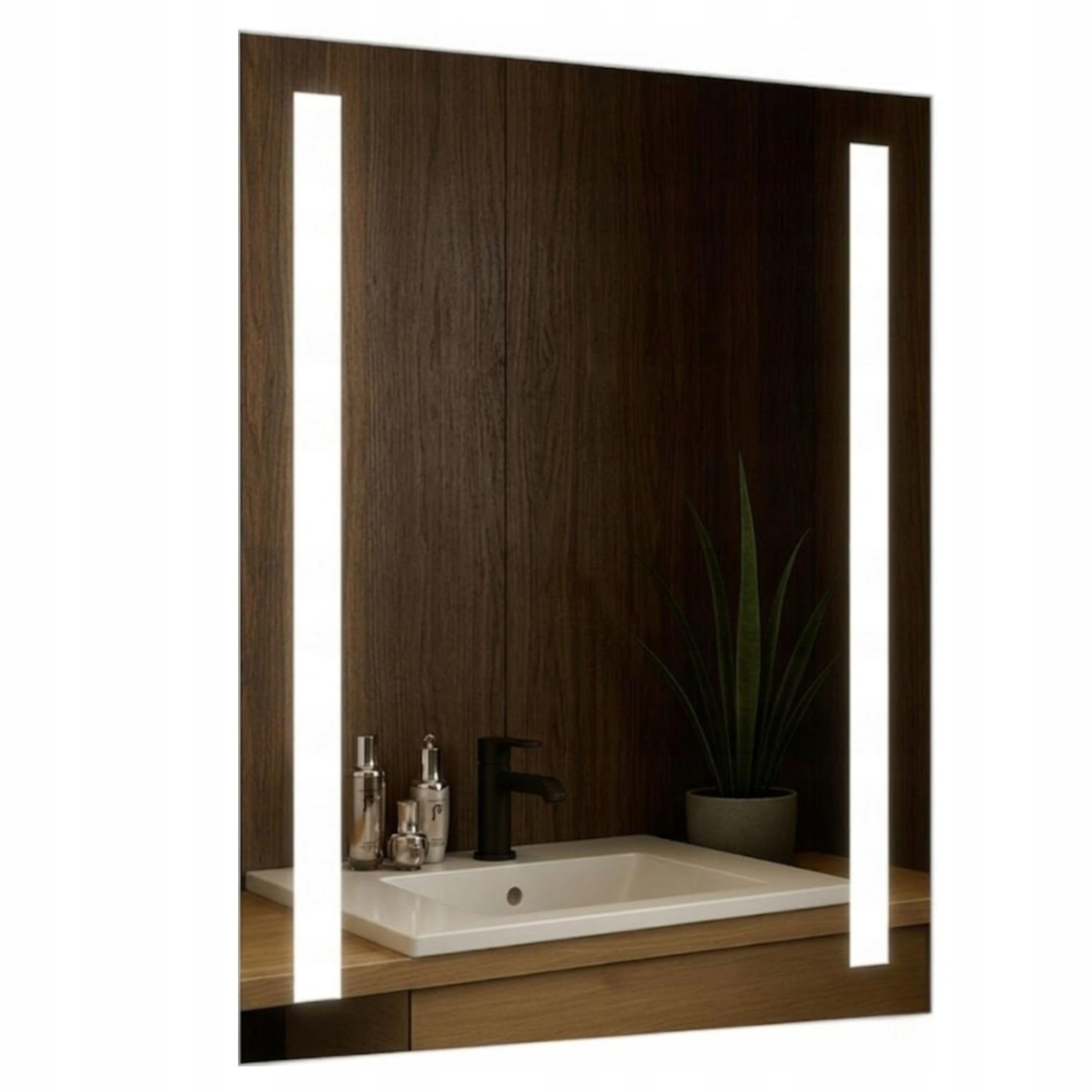 Agritrade AK LED Bathroom Mirror 80x60 cm, Backlit Illuminated Frameless Wall Mounted, 4000K Neutral White, Wall Switch Operated - VIRGO