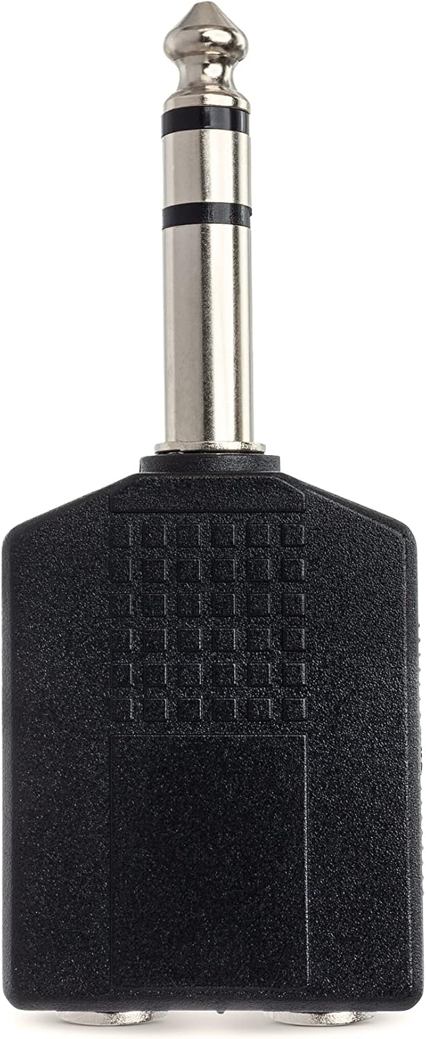 Hosa GPP-359 Dual 1/4 Inches TRS Female to 1/4 Inches TRS Male Adapter