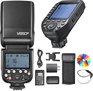 Godox V850III Flash w/XproII-S Trigger for Sony, Camera Flash Speedlight 1/8000 2.4G 1.5s Recycle Time 7.2V/2600mAh HSS 450 Full Power Pops for DSLR Cameras with Standard Hot Shoes for Sony Cameras