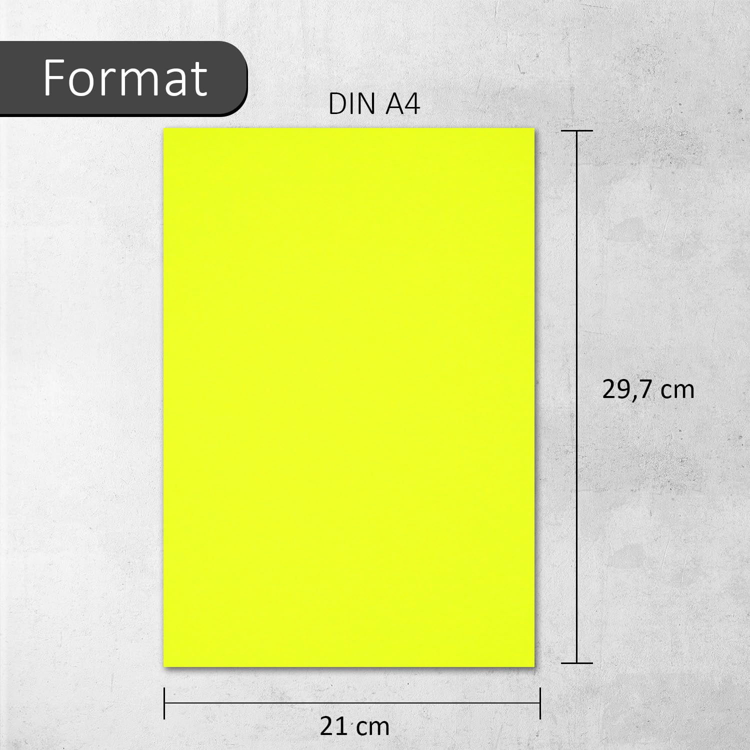 dv1016 Labels in neon-geel, DIN A4, groot formaat, neonetiketten van papier om te beschrijven en te beplakken, veelzijdige universele stickers