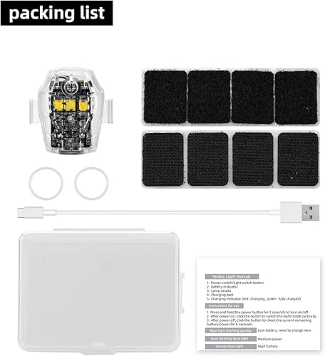 Vista 8 de HeiyRC Mini 3 Pro luz estroboscópica para DJI Air 3S 2S 4K Avata 2 Neo 4 Pro Mavic Mini 2 SE Mavic 3 Classic Accesorio, FAA Lámpara LED recargable