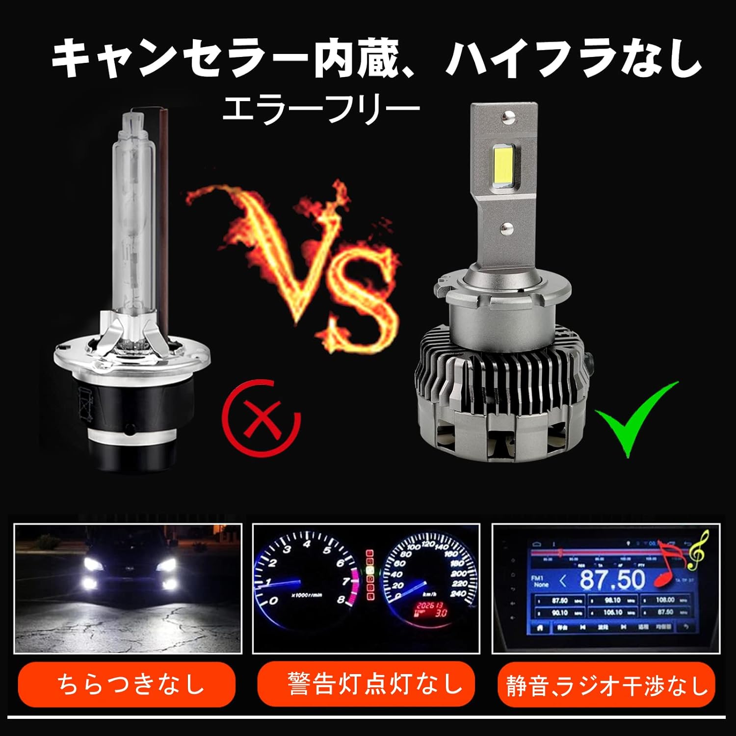 ナチュラルネイビー D4S D4R 兼用 D4C ポン付け可能 最新爆光LED