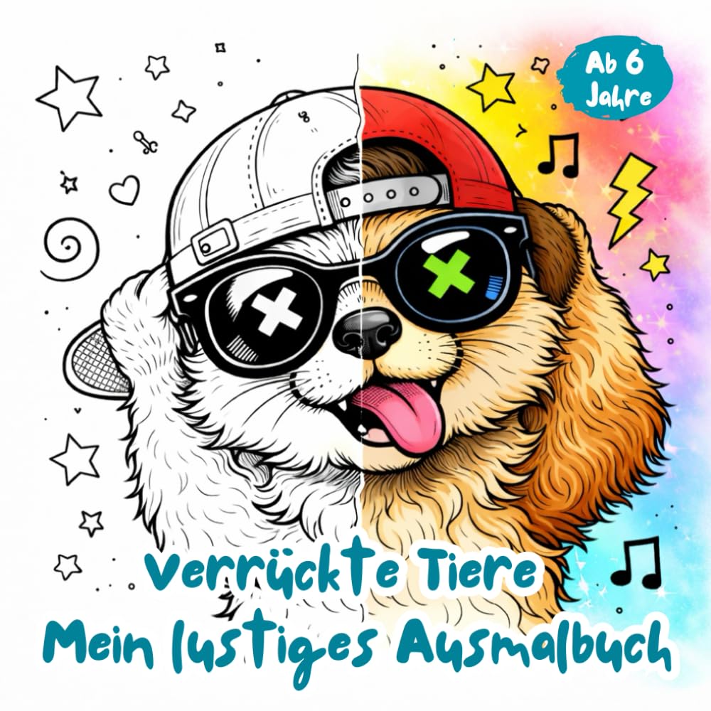 Verrückte Tiere Mein lustiges Ausmalbuch: 33 verrückte Tiermotive zum Ausmalen – kreativ, lustig & kindgerecht. Das perfekte Geschenk für Jungs und ... Tiere Malbuch (Klitzekleine Tierwelt)