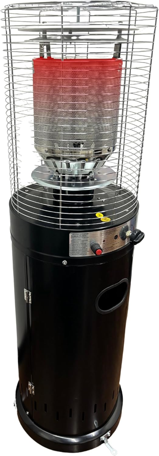 BBQ Island Radius Heater, 46,000 BTU, Black, Modern/Sleek, Outdoor Patio Heater, 12-Foot Radius, Easy Battery Ignition BBQ Island Radius Heater, 46,000 BTU, Black, Modern/Sleek, Outdoor Patio Heater, 12-Foot Radius, Easy Battery Ignition