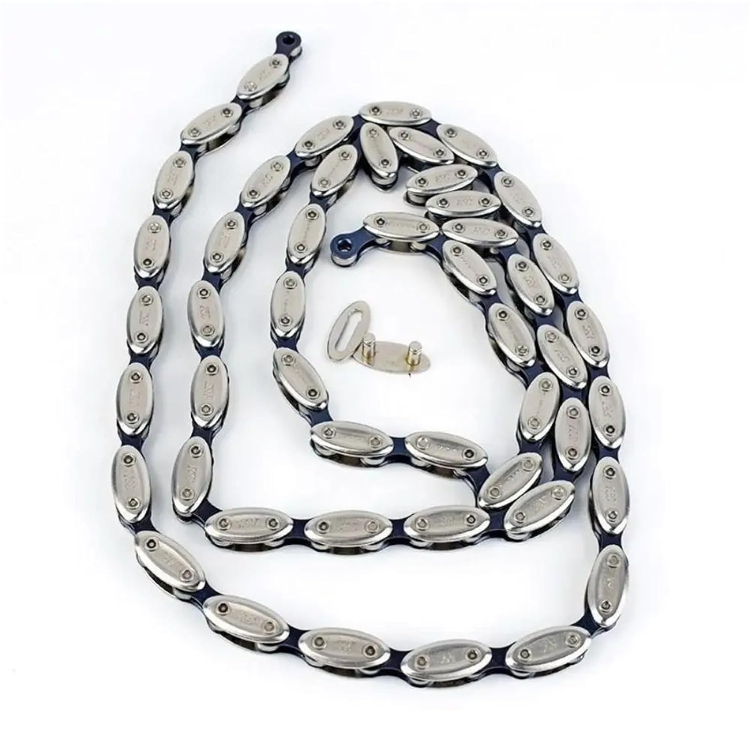 1/2" x1/8" Single Speed Bike Chain - 100 Link Olive with NX01 Quick-Link for Fixed Gear Bikes(Silver)