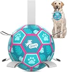 QDAN Balles de chien durables, Jouets de chien d'outoor, Balles d'eau flottantes avec paillettes, Ballons de troupeau pour l'entraînement des chiens Enrichissement, 6 Balle de soccer de pouce pour les petits chiens moyens et grands, avec pompe