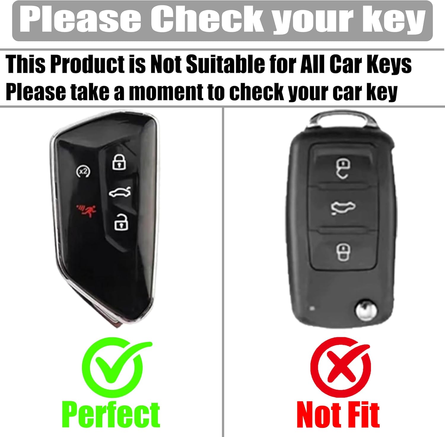 Soft TPU & Leather Key Fob Cover Compatible with VW Volkswagen Golf 8 ID.4 ID.3 ID.5 GTX,Skoda Octavia,Seat Leon Tarraco Ateca, with Keychain & Metal Blessing Tag (5 Button Pink) - Image 2