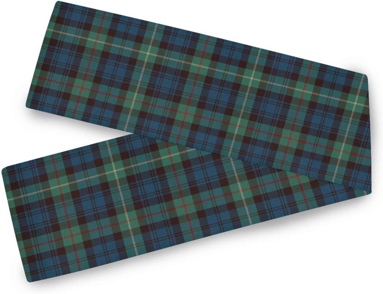 Tartan Pattern Blue Black Outdoor Table Runner Fall Table Runner Bedroom Decor Table Runners Fall Decor 13 x 90 Inches | Fall Decor for Wedding,Babyshower,Theme Party