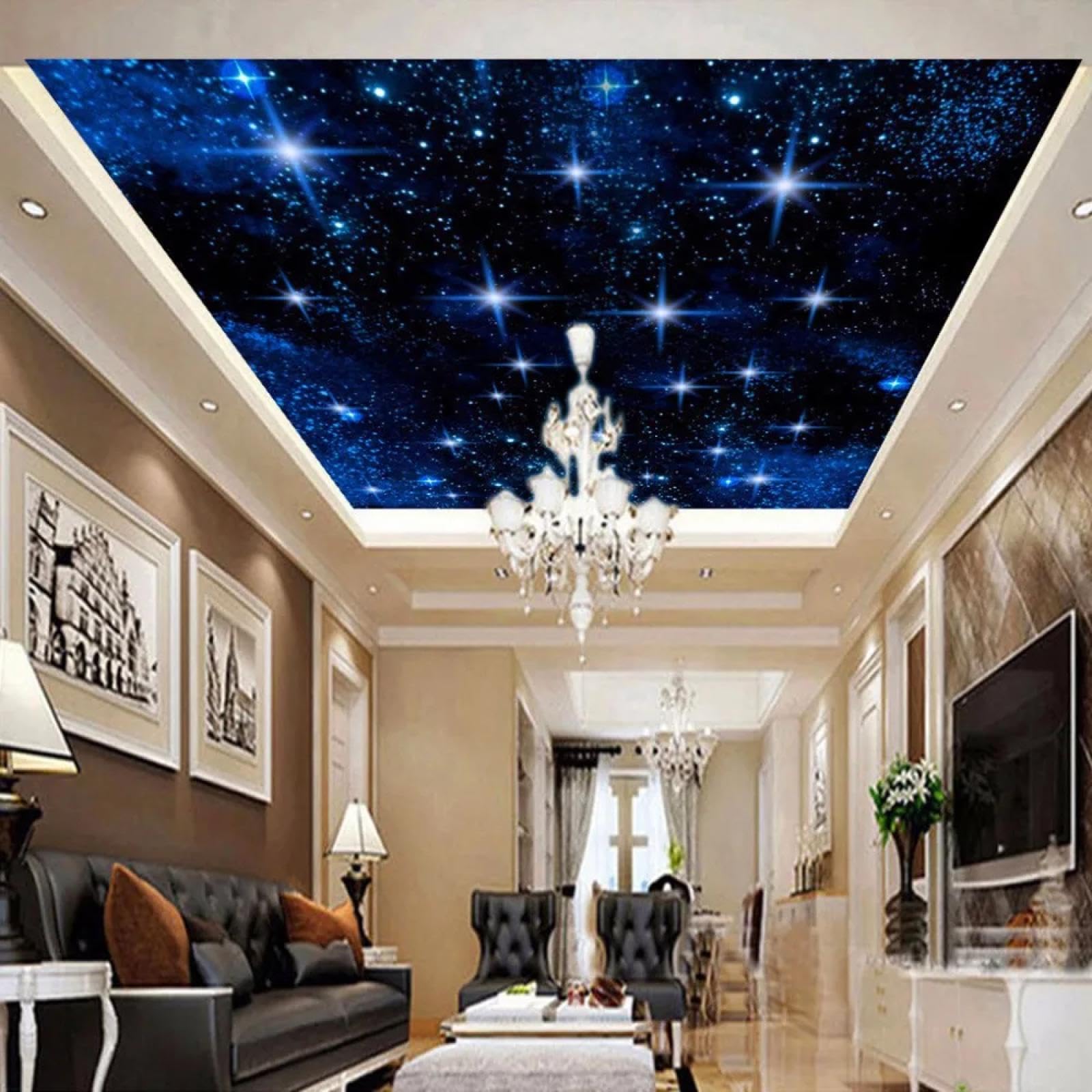 Papier peint mural 3D ciel étoilé pour créer une chambre d'enfant poétique