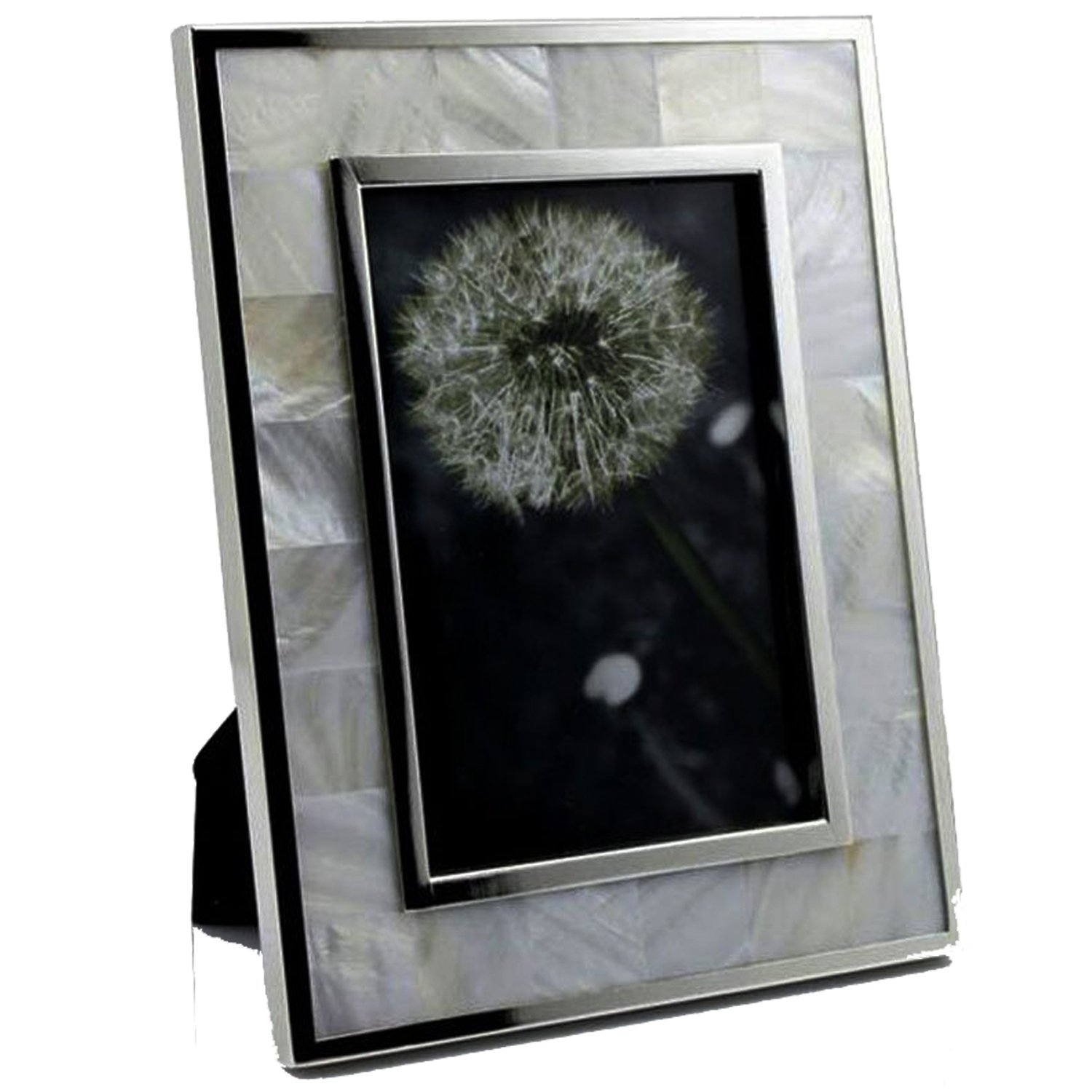 Cadre photo en coquillage naturel fait main 10x15 anti-poussière