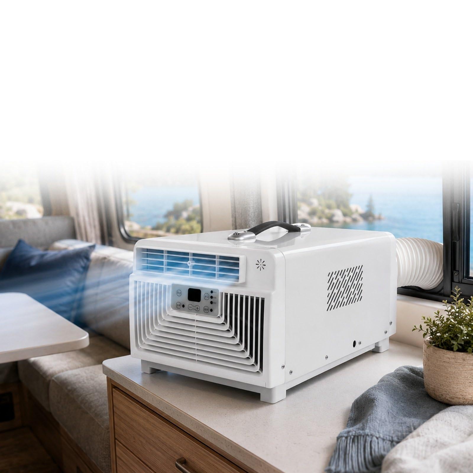 HCAUYNN Mini Portable AC Unit for Home Office, Portable Air Conditioner Energy Efficient Cooling, Dry Fan Timer Modes, Compact Air Conditioner for Studio Apartment 110V
