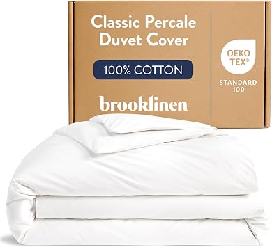 Brooklinen Percale Duvet Cover Crisp & Cooling - Full/Queen, White