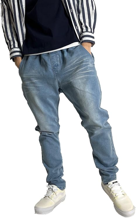 Amazon 9213 7305 ジョガーパンツ スウェットパンツ スキニーパンツ サルエルパンツ メンズ カットデニム デニム テーパードパンツ スリムパンツ ストレッチ メンズ 作業 デニムパンツ スエット ゆったり 大きいサイズ ジーンズ 通販