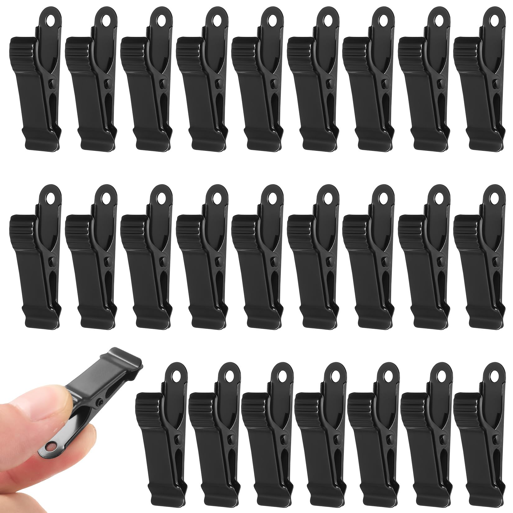 25 Pcs Metal Spring Clamps Spring Clips, Metal Carpenter Clamps, Stainless Steel Crocodile Spring Clamp, Clips for Modeling Home Photography Curtains Crafts Decorations (Silver)