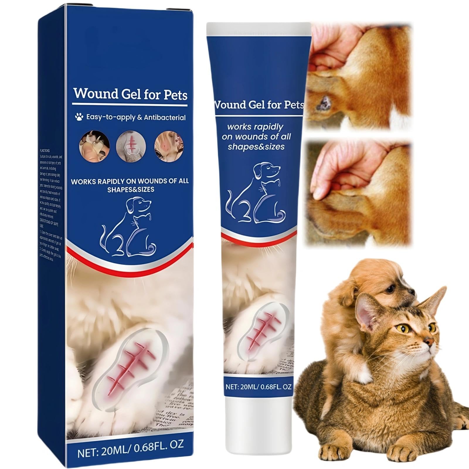 SONGMART Pet Wound Care Gel, Liquid Bandage for Dogs Cats & Other Pets, Dog Leg Wound Protector, Waterproof Protective