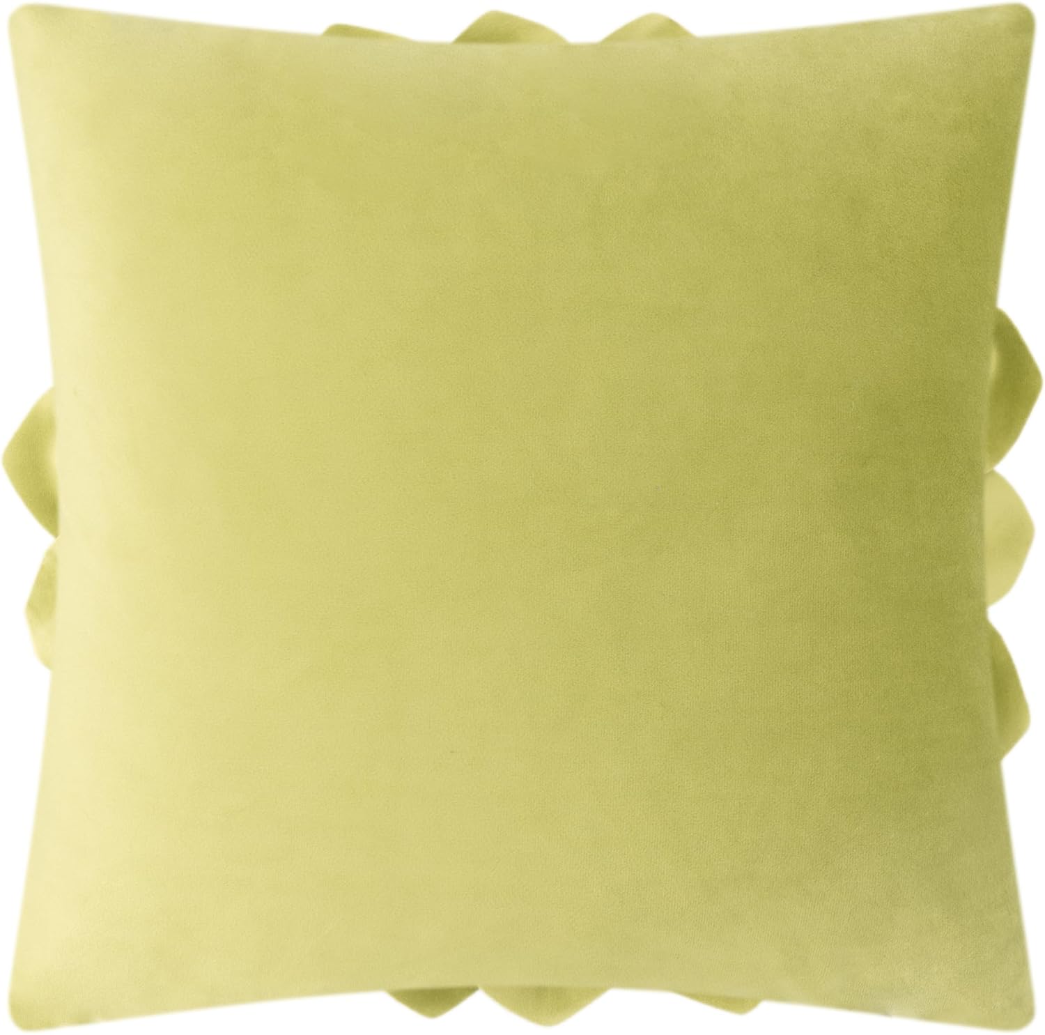 OiseauVoler Decorative 3D Flower Throw Pillow Covers Handmade Pillowcases for Sofa Bed Home Room Decor 18 x 18 Inch Green